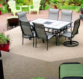 Duradek Cork Pattern Vinyl on Multilevel Deck
